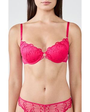 Etam Nayade N°4 Classique Embroidered Underwire Bra - Pink