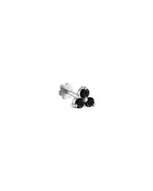 Maria Tash Diamond Trinity Single Threaded Stud Earring - Blue