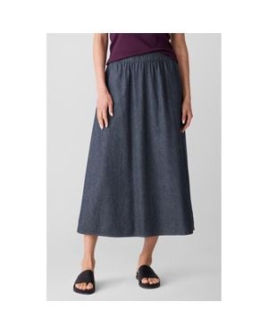 Eileen Fisher Organic Cotton Skirt - Blue