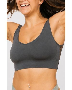 BRABAR Soft Reversible V Lace Bralette - Blue