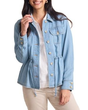 Tommy Bahama Chambray Utility Jacket - Blue
