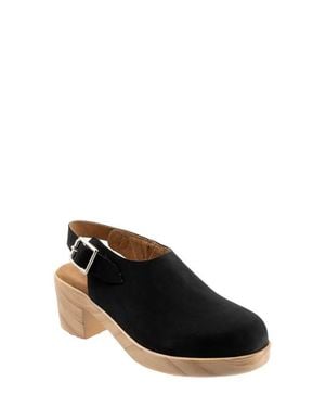 Softwalk Fairbanks Slingback Platform Clog - Black
