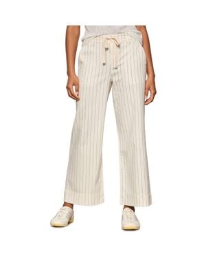 Sanctuary Lily Stripe Ankle Crop Pants - Natural