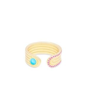Campbell + Charlotte Found Cabochon Open Ring - White