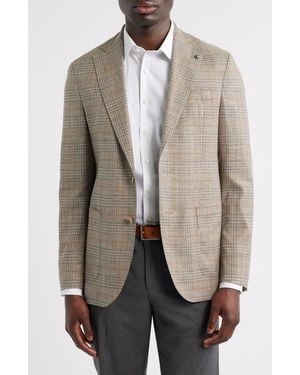 Jack Victor Hampton Glen Check Knit Wool Sport Coat - Brown
