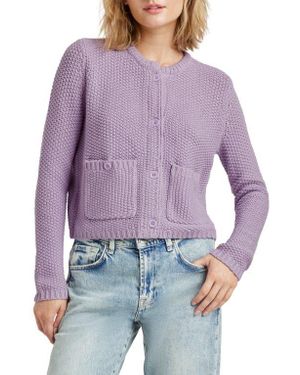 Splendid Andrea Crop Cardigan - Purple