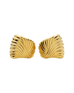 Missoma Ripple Stud Earrings - Yellow