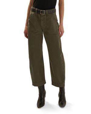 FAVORITE DAUGHTER The Major Wide Leg Crop Pants - Green