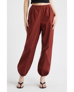 Mango Stretch Cotton Sweatpants - Red