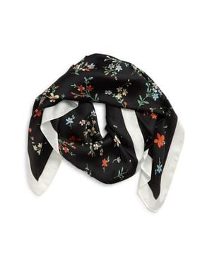 Tasha Ditsy Floral Print Scarf - Black