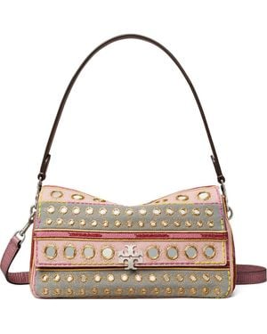 Tory Burch Small Charlie Embellished Shoulder Bag - Multicolor