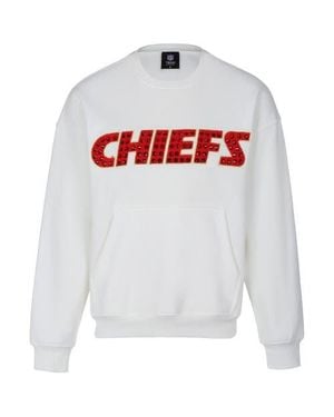 Cuce Kansas City Chiefs Chenille Jeweled Sweatshirt - White
