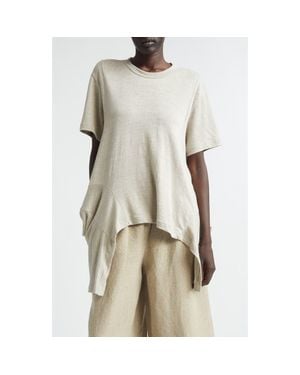 Comme des Garçons Thick Linen Jersey T-Shirt - Gray