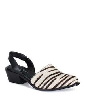 Diba True Pri Ority Leather Sling Back Western Shoe - Black