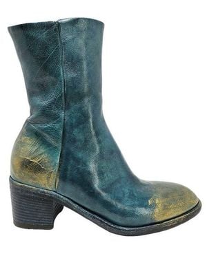 Madison Maison Hand Rubbed Metallic Ankle Boot - Green
