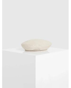 Manière De Voir Anya Leather Beret - White