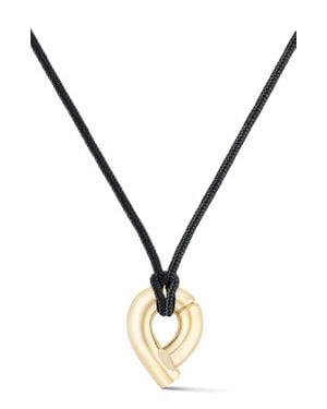 Tabayer Oera Pendant Cord Necklace - Metallic