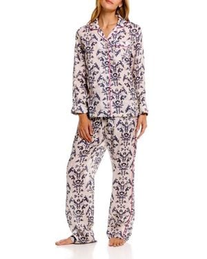 The Lazy Poet Emma Linen Pajamas - White