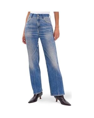 Rag & Bone Miramar Shea Wide Leg Cotton Terry Sweatpant Jeans - Blue