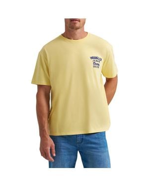Wrangler X Coors Embroidered Logo T-Shirt - Yellow