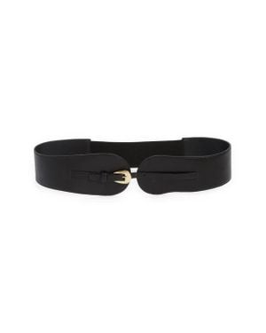 Raina Wide Corset Belt - Black
