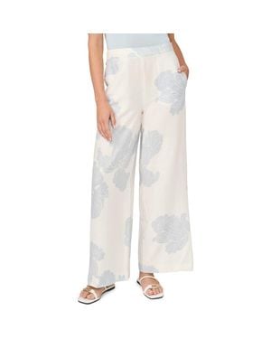 Halogen® Easy Wide Leg Linen Blend Pants - White