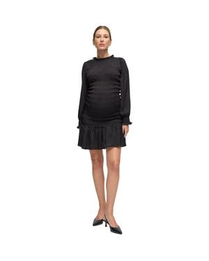 Ingrid & Isabel The Rsvp Smocked Mini Maternity Dress - Black