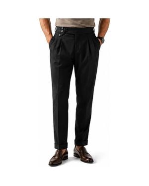 Maceoo Marthyr Pleated Pants - Black