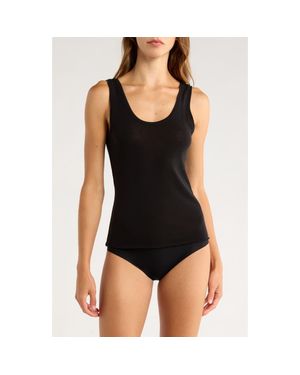 Nordstrom Luxe Delicate Layering Tank Top - Black