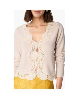 Cami NYC Sanders Lace Trim Cardigan - Natural