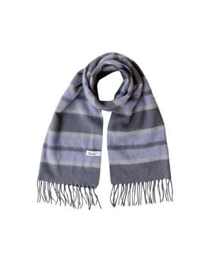 TBCo Lambswool Geomteric Pattern Oversized Scarf - Blue