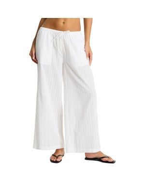 Sea Level Surf Cover-Up Pants - White