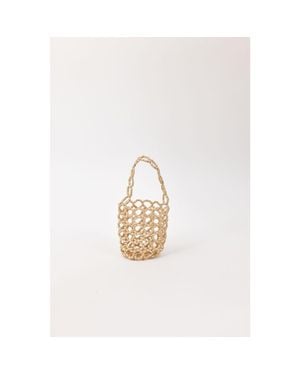 Hat Attack Isla Beaded Mini Bag - White