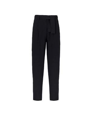 Anne Fontaine 'S Pant Lester Cotblack Cotton Cropped Pants With Tailored Fit And Zippered