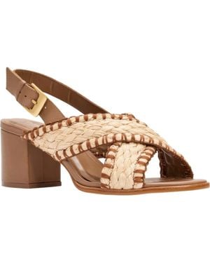 Andre Assous Hazel Raffia Slingback Sandal - Brown
