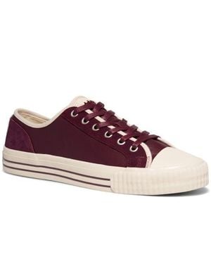 PF Flyers Center Vintage Low-Top Leather & Suede Sneaker - Purple
