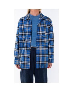 Ariko Gender Inclusive Bucky Heavy Flannel Over Shirt - Blue