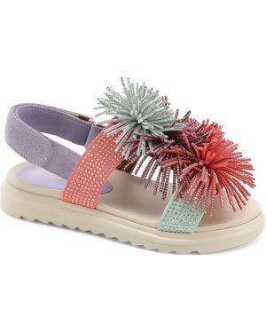 Kurt Geiger Kids' Orson Fringe Slingback Sandal - Pink
