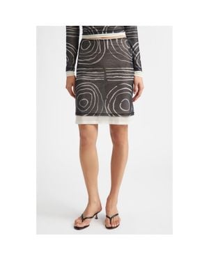 Eckhaus Latta Duet Double Layer Micromesh Skirt - Black
