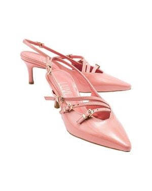 Prologue Shoes Magra Pointed-Toe Slingback Stiletto - Pink