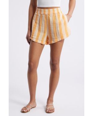 Rip Curl Premium Surf Stripe Cotton Shorts - Orange