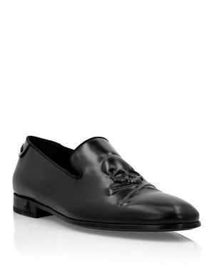 Philipp Plein Calf Skin Leather Loafers - Black