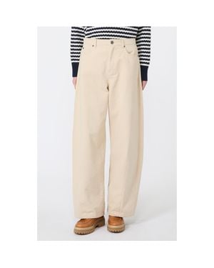 Weekend by Maxmara Wide Leg Cotton Pants - Natural