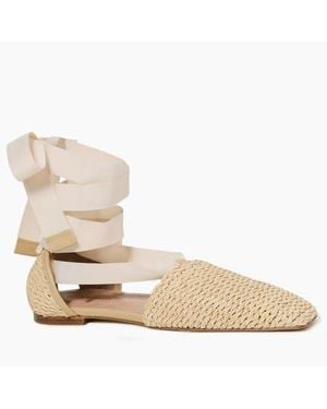 Andrea Gomez Desi Raffia Flat - Natural