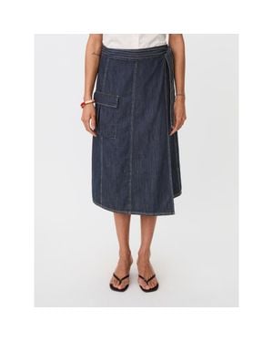 Masai Masanchiana Mid-Rise Wrap Skirt - Blue