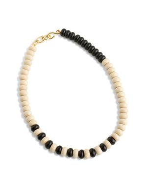 Madewell Semiprecious Coral Beaded Choker Necklace - Metallic