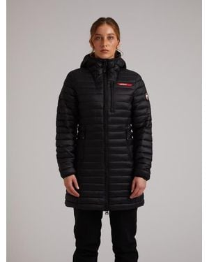 Jacket Satell1Te Longline Hooded Jacket - Black
