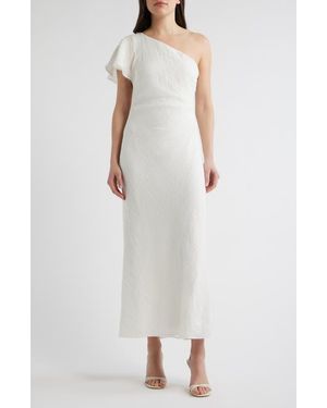Sam Edelman Draped One-Shoulder Dress - White