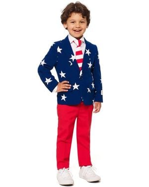 Opposuits Stars & Stripes Two-Piece Suit With Tie - Blue