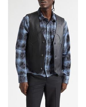 MIDNIGHT RODEO Leather Vest - Black
